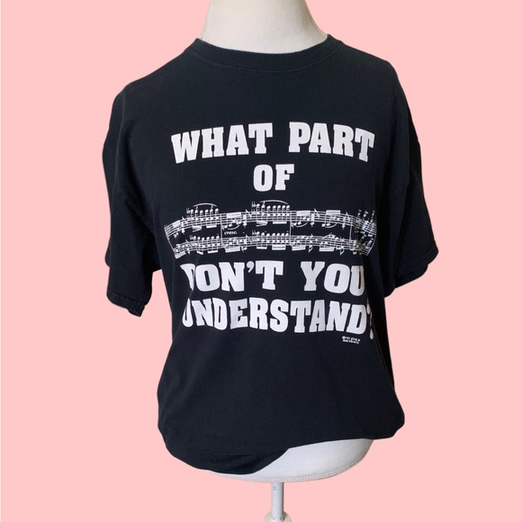 Tops - Funny Musician Black T-Shirt